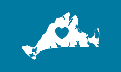 marthas vineyard island shape with a heart