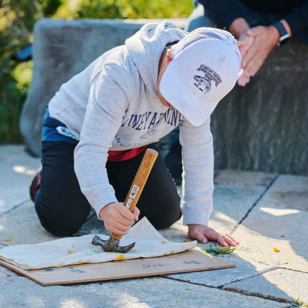 child doing art project 